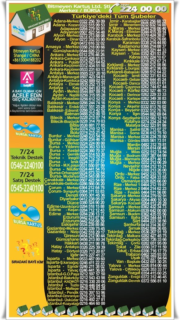 1664 bayi ve 151 Ana bayimizden size en yakını için TIKLAYIN..