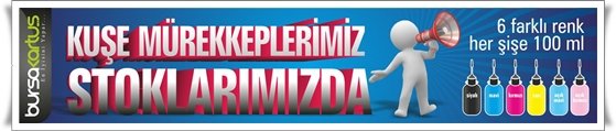 Kuşe mürekkepler stoklarımızda.. Güzel Haberlere Devam... www.BitmeyenKartus.com.tr