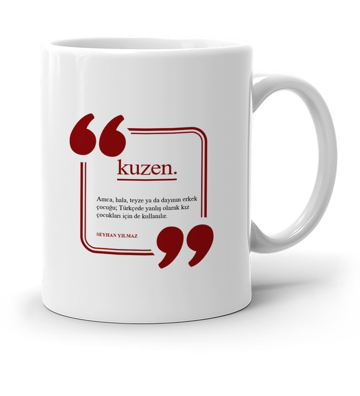 Kişiye Özel Kuzen Beyaz Kupa Bardak - 3