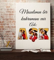 BK Gift Kişiye Özel Fotoğraflı Aşk Tasarımlı Kanvas Tablo-5, Ev Hediyesi, Arkadaşa Hediye, Sevgiliye Hediye