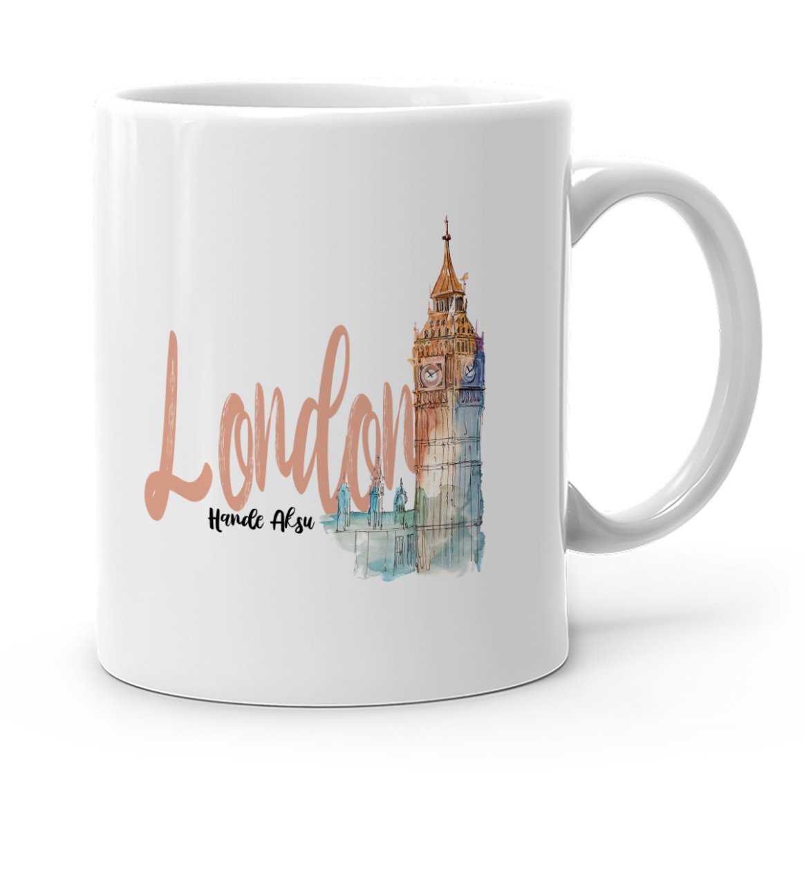 Kişiye Özel London Tasarımlı Beyaz Kupa Bardak - 2