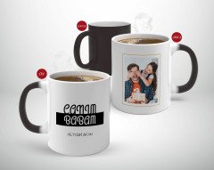 Kişiye Özel Babalar Günü Hediyesi Fotoğraflı Sihirli Kupa Bardak-37
