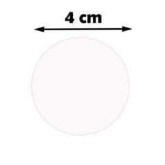 Sublimasyon Madalya Göbeği 4 cm Beyaz