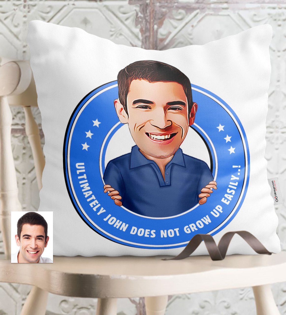 Personalized Not Grow Up Easily Cartoon White Pillow - 1