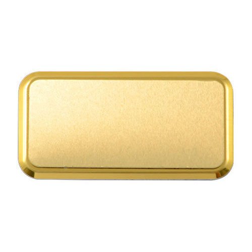 Dikdörtgen Metal Yaka İsimliği (altın) 6x3,2 cm