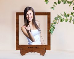 Kişiye Özel Fotoğraflı Ahşap Standlı 3D Biblo-1