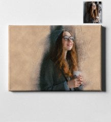 Kişiye Özel Yağlı Boya Tasarımlı Kanvas Tablo (50 x 70 cm.) 2