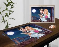 BK Gift Kişiye Özel Aile Tasarımlı 1000 Parça Profesyonel Puzzle, 3'lü  Portre, Aileye Hediye Puzzle-17