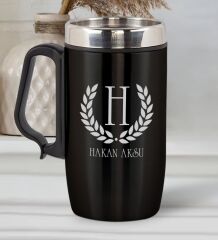 BK Gift Kişiye Özel İsimli Garbalia Jackson Hakiki Deri Cüzdan & Termos Mug & Sigara Kutusu & Çakmak Hediye Seti-1 | Babalar Günü Hediyesi, Erkeklere Özel Hediye