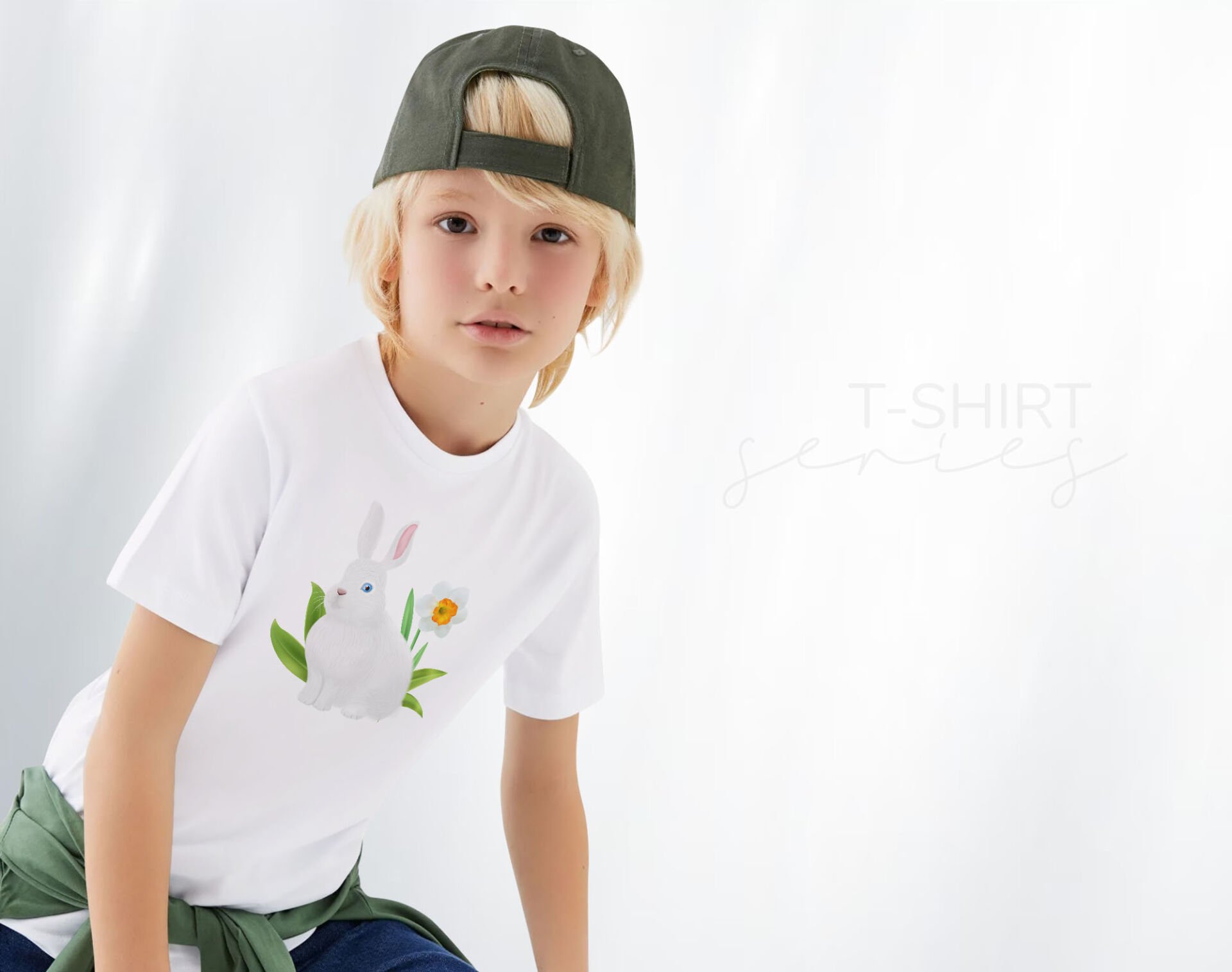 BK Gift Paskalya Tasarımlı Erkek Çocuk Beyaz T-shirt, Arkadaşa Hediye, Doğum Günü Hediyesi, Trend Tişört, Paskalya Bayramı-3