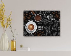 BK Home Coffee Tasarımlı Kanvas Tablo 30x50cm-40