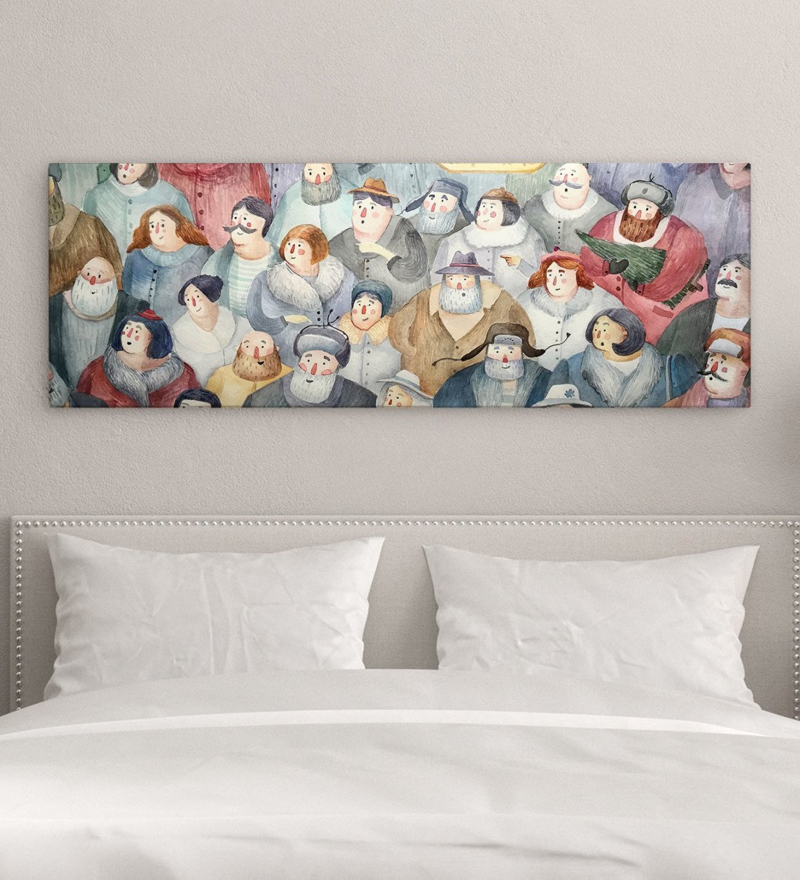 BK Gift Yatak Odası Konseptli Panorama Kanvas Tablo 100x35cm-13