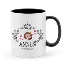 Kişiye Özel Yılın En İyi Annesi Siyah Kupa Bardak - 2