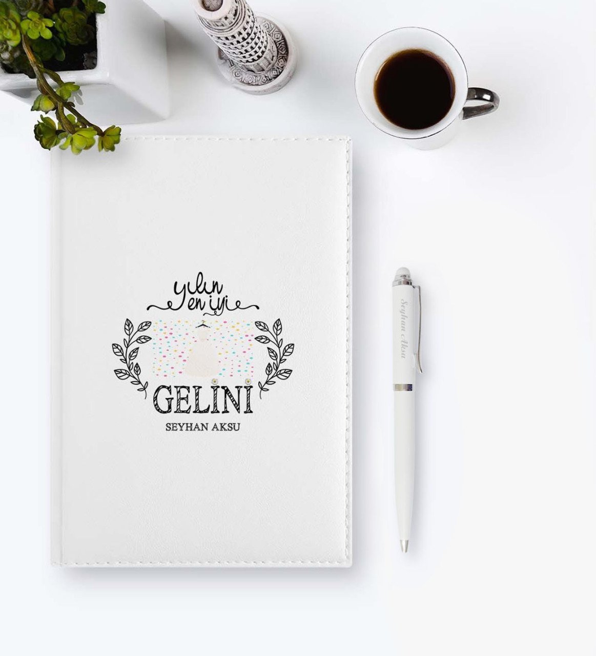 Kişiye Özel Yılın En İyi Gelini 2023 Deri Ajanda & Kalem Hediye Seti