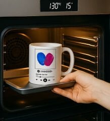 BK Gift Kişiye Özel Parmak İzi Spotify Şarkılı Beyaz Kupa Bardak & Boya Seti-1, Sevgiliye - Doğum Günü Hediyesi