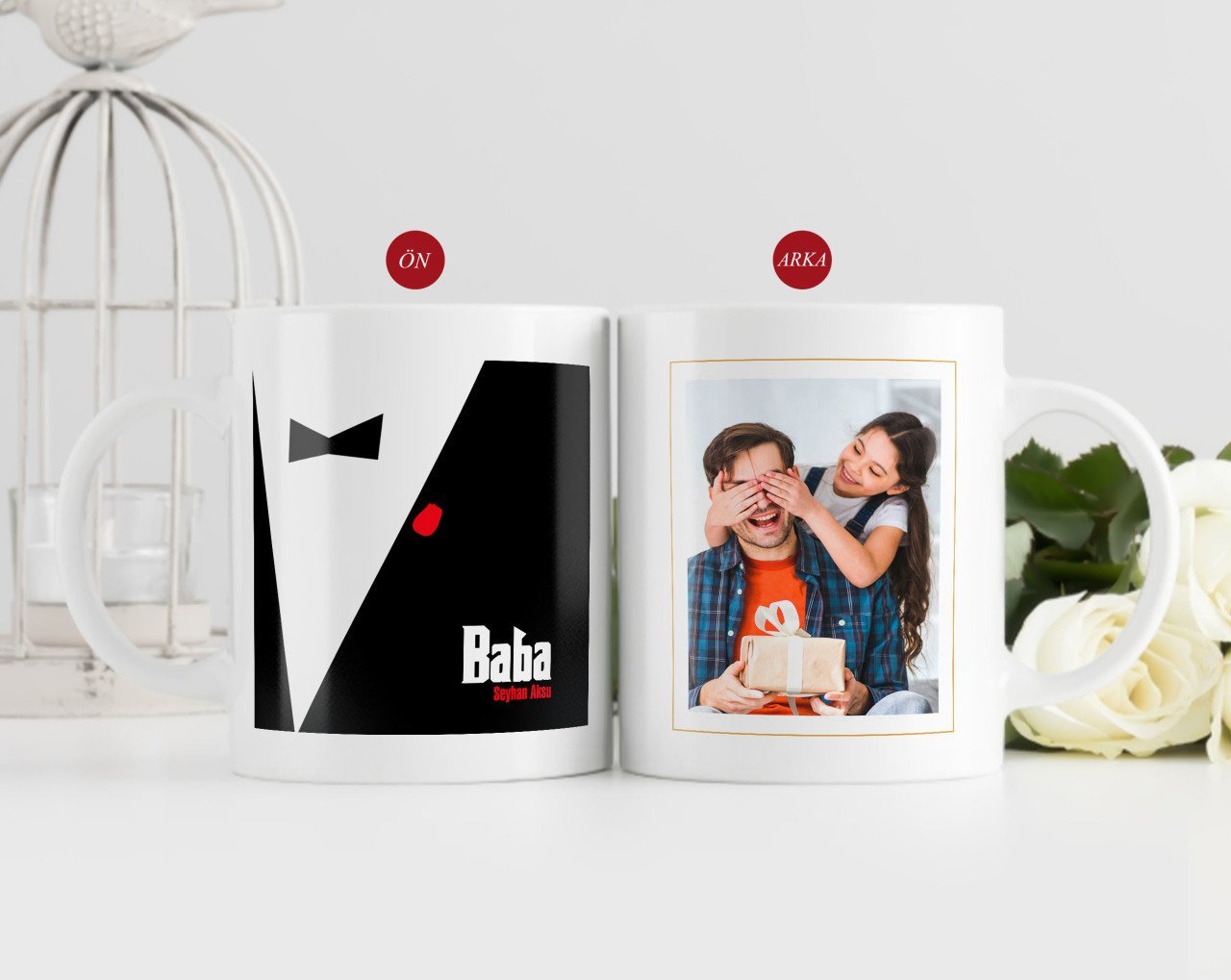 Kişiye Özel Babalar Günü Hediyesi Fotoğraflı Kupa Bardak-9