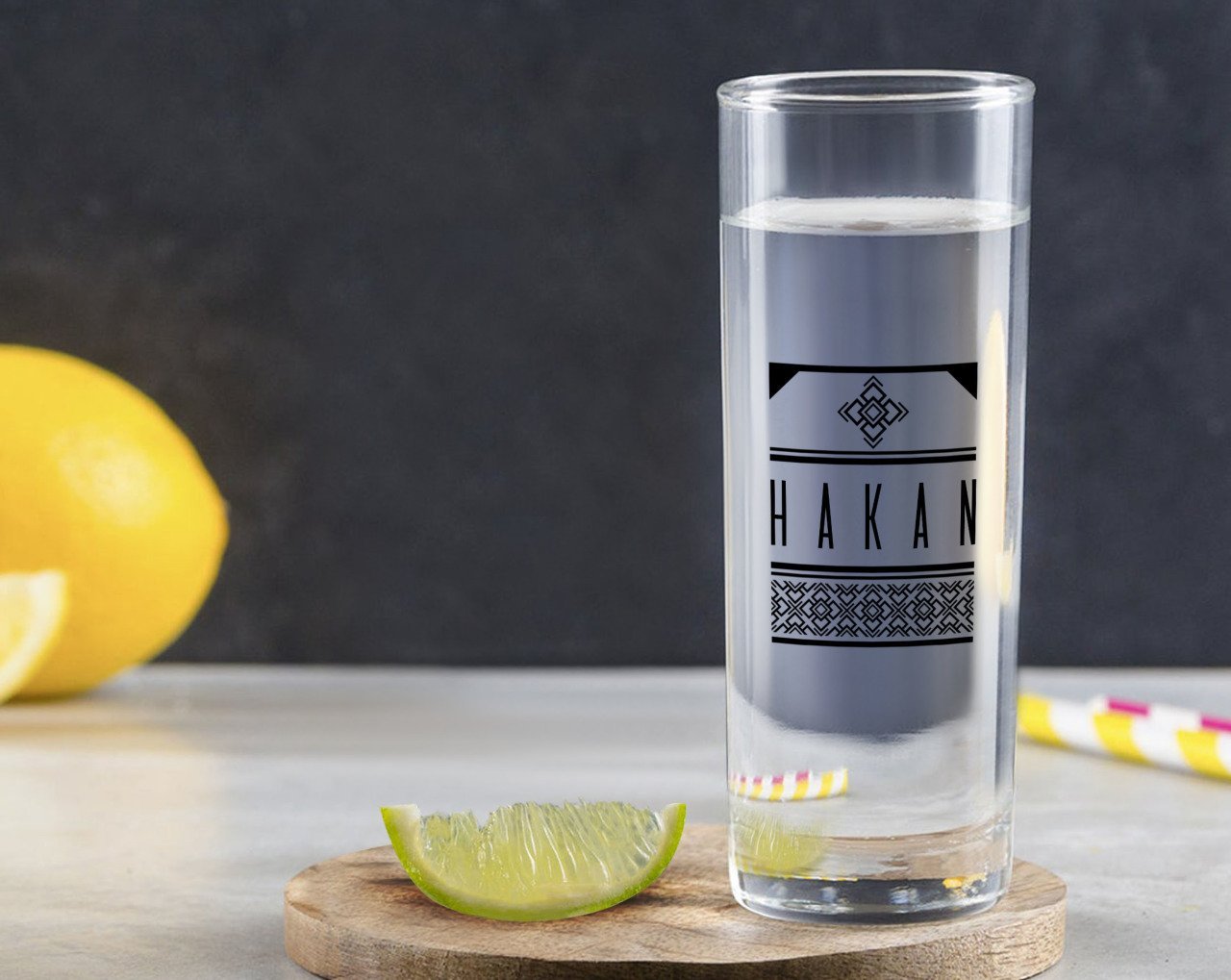 Kişiye Özel Renkli Baskılı İsimli Vodka Bardağı-21