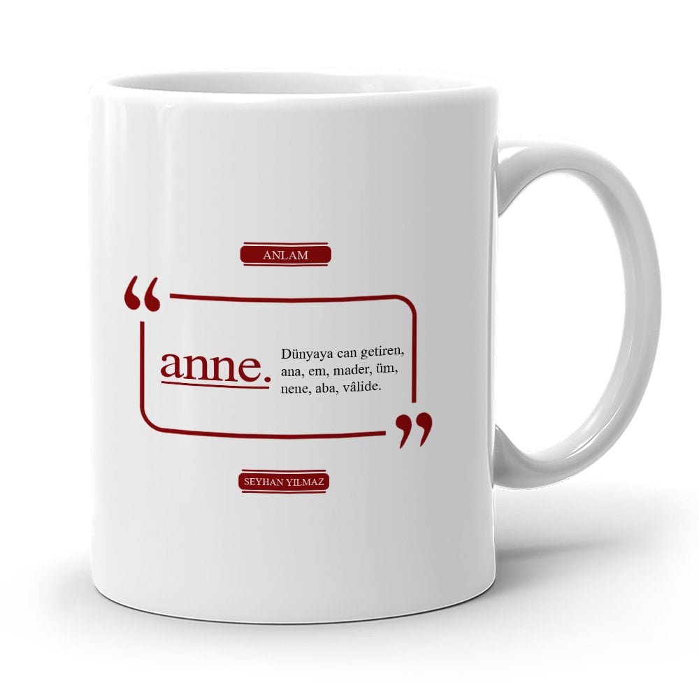 Kişiye Özel Anne Beyaz Kupa Bardak - 2-2