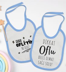 BK Kids Oflu Tasarımlı 2’li Mavi Mama Önlüğü-1