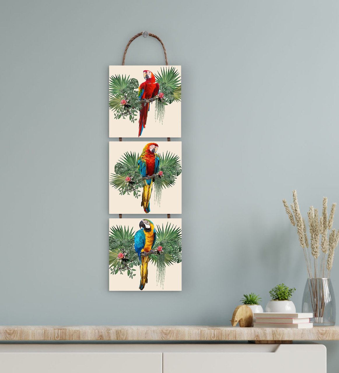 BK Gift 3 Parça İpli Ahşap Tablo Seti-47