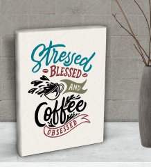 BK Gift Coffe Tasarımlı Dekoratif Mini Kanvas Tablo 15x20cm-3