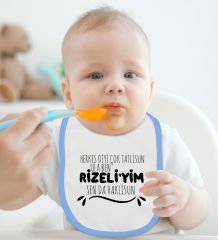 BK Kids Rizeliyim Tasarımlı 2’li Mavi Mama Önlüğü-1