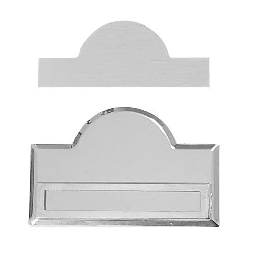 Lüks Kubbeli Sürgülü Metal Yaka İsimliği (gümüş)