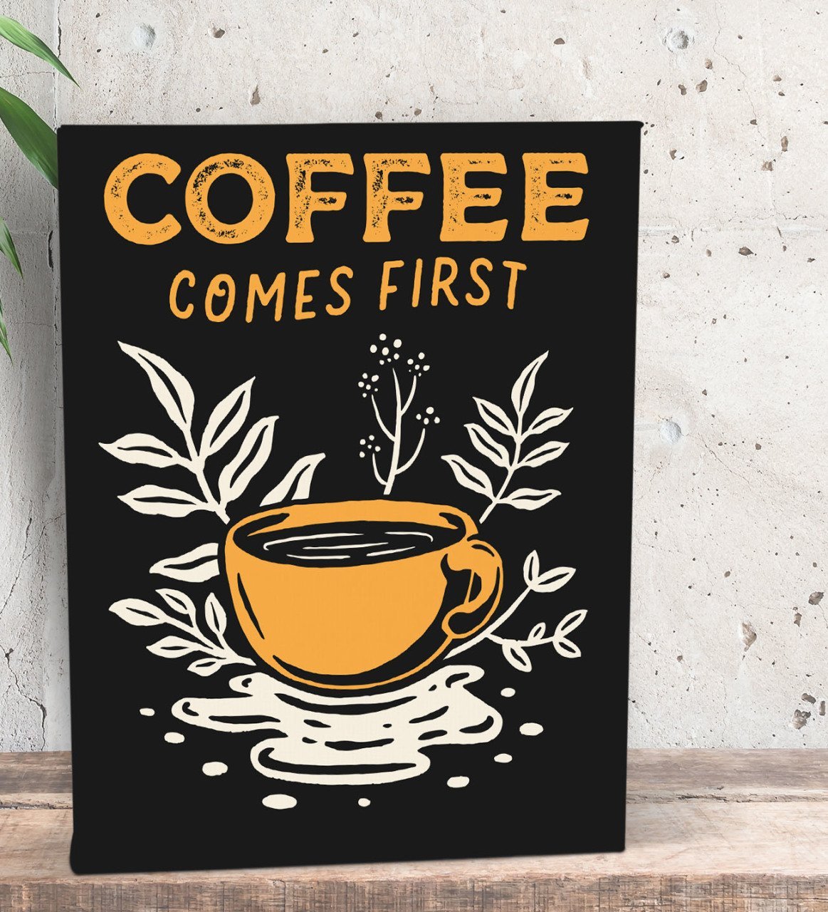 BK Gift Coffe Tasarımlı Dekoratif Mini Kanvas Tablo 15x20cm-4