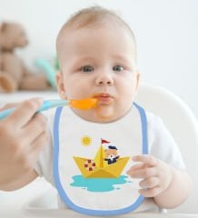 BK Kids Sevimli Kaptan Tasarımlı 2’li Mavi Mama Önlüğü-1