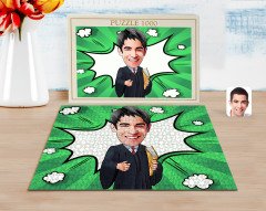 Kişiye Özel Erkek Avukat Karikatürlü 1000 Parça Profesyonel Puzzle-1