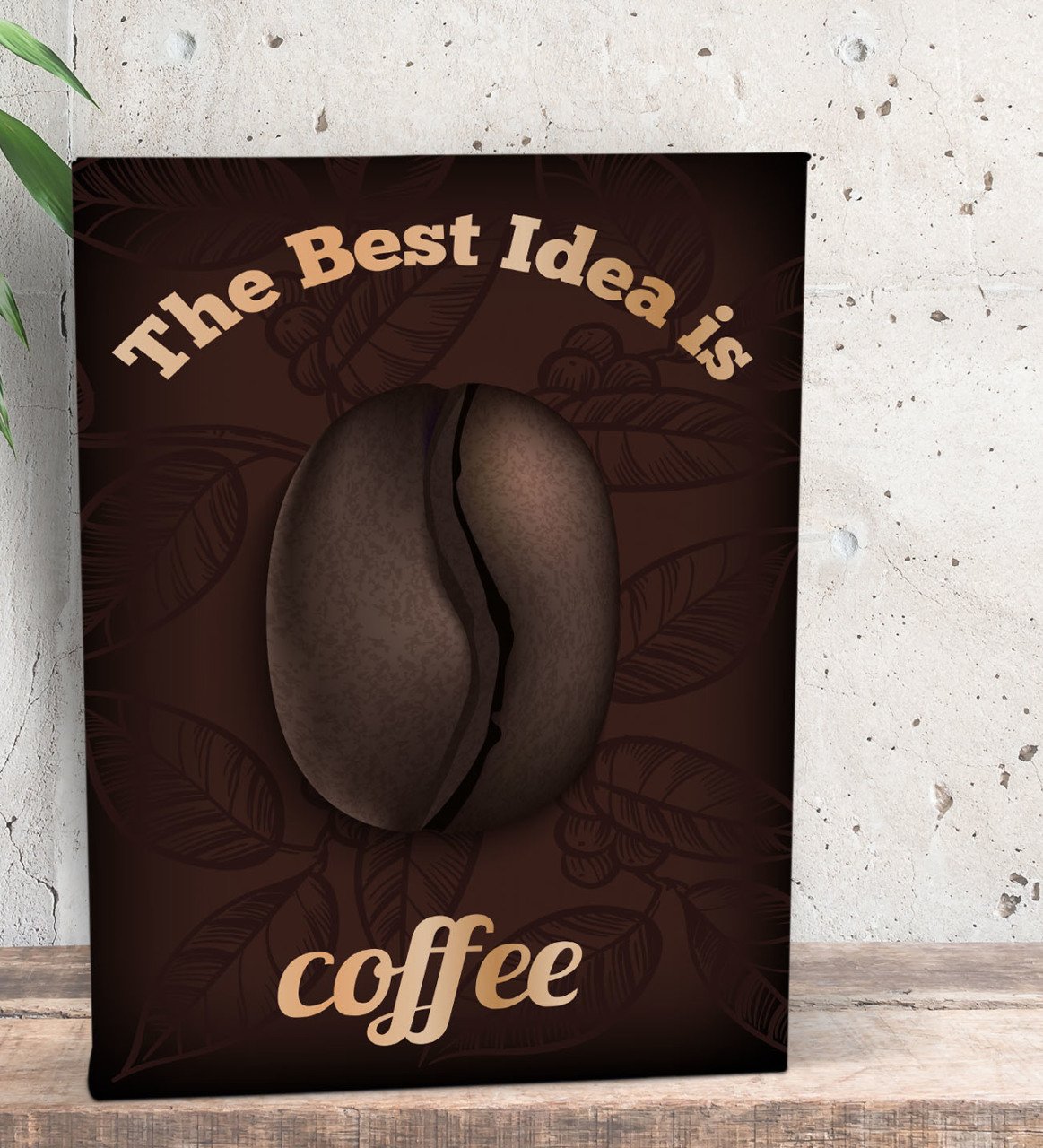 BK Gift Coffe Tasarımlı Dekoratif Mini Kanvas Tablo 15x20cm-7