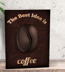 BK Gift Coffe Tasarımlı Dekoratif Mini Kanvas Tablo 15x20cm-7