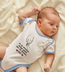 BK Kids Baba Tasarımlı Mavi Bebek Body Zıbın-1