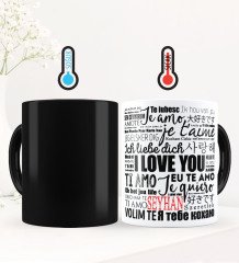 Kişiye Özel Sevgili Temalı Sihirli Kupa Bardak - 78