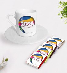 Kişiye Özel 2023 Mutlu Yıllar Türk Kahvesi Fincanı ve Çikolata Hediye Seti-10