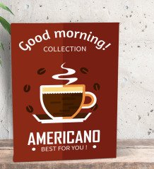 BK Gift Coffe Tasarımlı Dekoratif Mini Kanvas Tablo 15x20cm-8