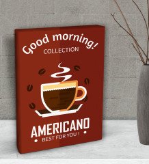 BK Gift Coffe Tasarımlı Dekoratif Mini Kanvas Tablo 15x20cm-8