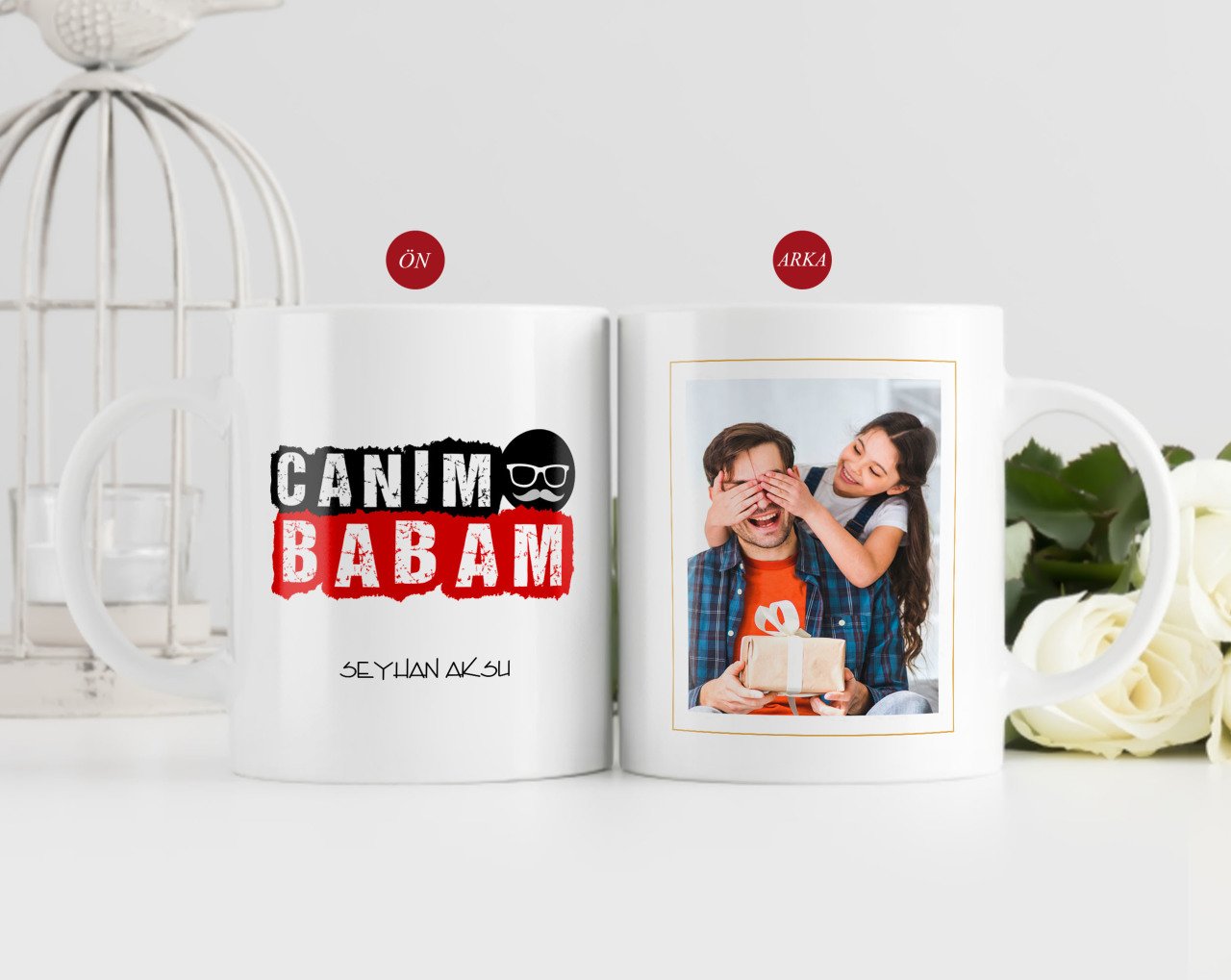 Kişiye Özel Babalar Günü Hediyesi Fotoğraflı Kupa Bardak-35