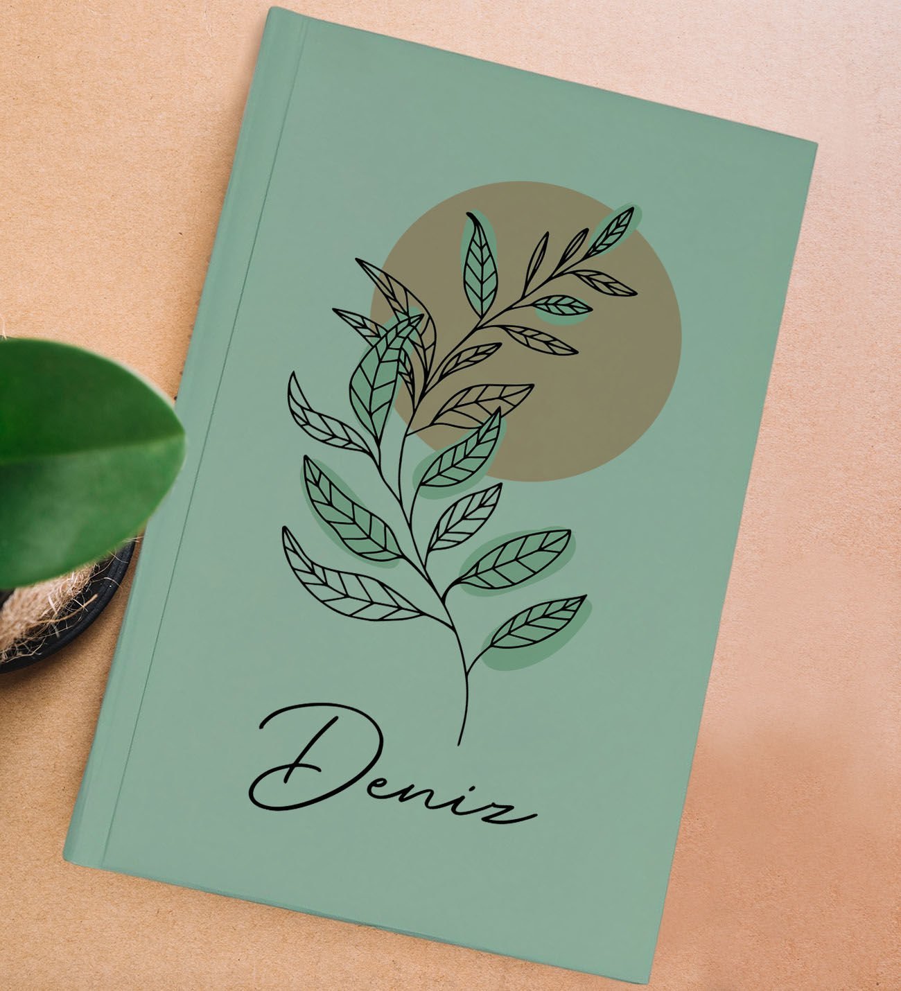 BK Gift Kişiye Özel İsimli Sert Kapaklı Su Yeşili Lastikli Defter , Arkadaşa Hediye, Yeni İş Hediyesi, Doğum Günü Hediyesi-14