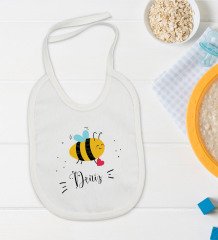 BK Kids Kişiye Özel İsimli Bebek Body Zıbın ve Mama Önlüğü Hediye Seti - Model 32