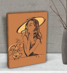 BK Gift Coffe Tasarımlı Dekoratif Mini Kanvas Tablo 15x20cm-11
