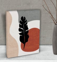 BK Gift Minimalist Style Plant Tasarımlı Dekoratif Mini Kanvas Tablo 15x20cm-3