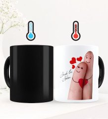 Kişiye Özel Sevgili Temalı Sihirli Kupa Bardak - 86