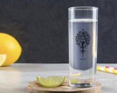 Kişiye Özel Renkli Baskılı Kaligrafi Harfli Vodka Bardağı-2