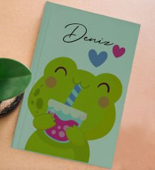 BK Gift Kişiye Özel İsimli Sert Kapaklı Su Yeşili Lastikli Defter , Arkadaşa Hediye, Yeni İş Hediyesi, Doğum Günü Hediyesi-16