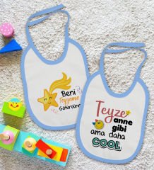 BK Kids Teyze Tasarımlı 2’li Mavi Mama Önlüğü-1