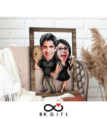 BK Gift Kişiye Özel Sevgililer Karikatürlü 3D Ahşap Tablo, Sevgiliye Hediye, Sevgililer Günü Hediyesi, Yıl Dönümü Hediyesi, Doğum Günü Hediyesi-18