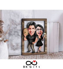 BK Gift Kişiye Özel Sevgililer Karikatürlü 3D Ahşap Tablo, Sevgiliye Hediye, Sevgililer Günü Hediyesi, Yıl Dönümü Hediyesi, Doğum Günü Hediyesi-18