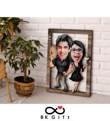 BK Gift Kişiye Özel Sevgililer Karikatürlü 3D Ahşap Tablo, Sevgiliye Hediye, Sevgililer Günü Hediyesi, Yıl Dönümü Hediyesi, Doğum Günü Hediyesi-18