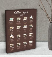 BK Gift Coffe Tasarımlı Dekoratif Mini Kanvas Tablo 15x20cm-19